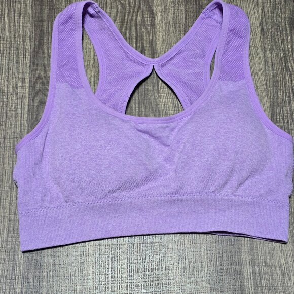 Other - Padded Seamless Sports Bra Yoga Top Comfy Crop Athletic Gym CutoutBack Brand New
